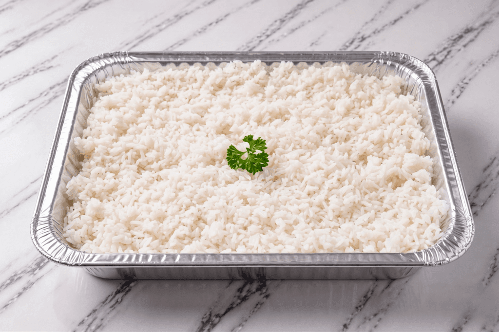 White Rice Tray