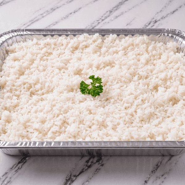 White Rice Tray